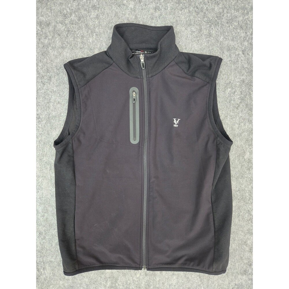 RLX Ralph Lauren Mens Golf Hybrid Full Zip Vest Black Size Medium